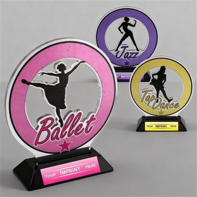 Noble Custom Acrylic Egwuregwu Dance Trophies Maka asọmpi ịgba egwu